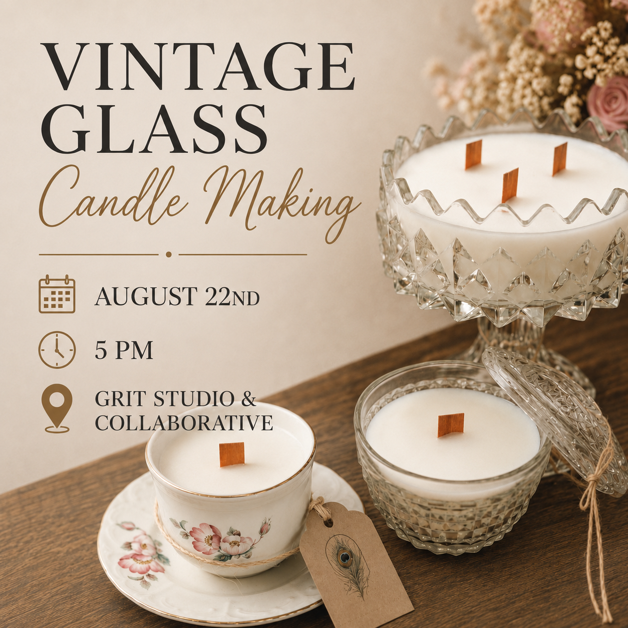 Vintage Glass Candle Making